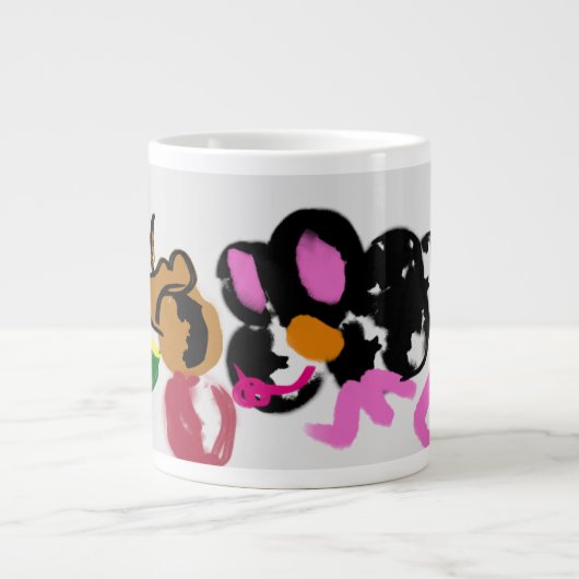 Muis herfstplezier grote koffiekop (Voorkant)
