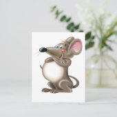 Muis, herkomst, maus, ratón briefkaart (Staand voorkant)