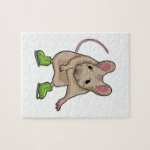 Muis, ijsschaatsijs, schaatsen legpuzzel (Horizontaal)