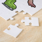 Muis, ijsschaatsijs, schaatsen legpuzzel (Zijkant)