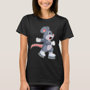 Muis, ijsschaatsijs, schaatsen t-shirt