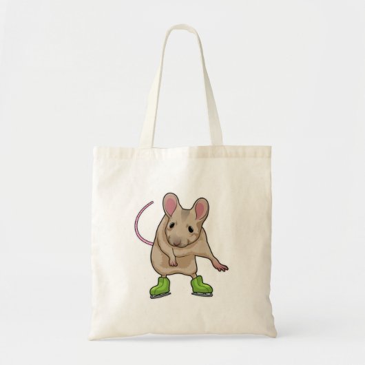 Muis, ijsschaatsijs, schaatsen tote bag (Voorkant)