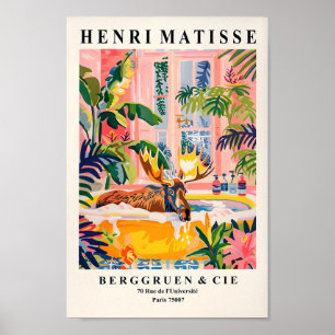 Muis in bad kunst print, maximalisme muur kunst, h poster
