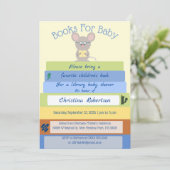 Muis in Blues Library Baby shower Kaart (Staand voorkant)