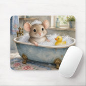 Muis in bubbelbad met gele eend muismat (Met muis)