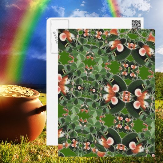 Muis in Clover Kaleidoscope St. Patrick's Day Briefkaart