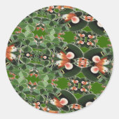Muis in Clover Kaleidoscope St. Patrick's Day Ronde Sticker (Voorkant)