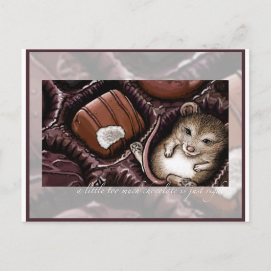 Muis in de Chocoladedoos Briefkaart (Voorkant)
