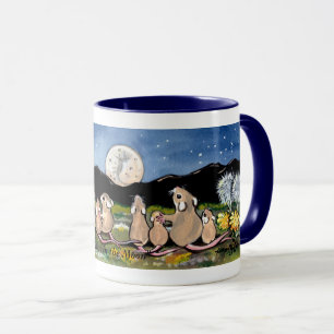 "Muis in de maan", muizen die de maan bekijken Mok