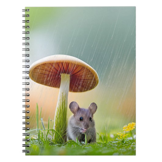 Muis in de regen notitieboek (Voorkant)
