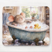 Muis in een bubbelbad muismat (Voorkant)