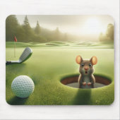 Muis in een golfbaangat muismat (Voorkant)