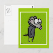 Muis in een moersleutel briefkaart (Voorkant / Achterkant)