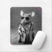 Muis in een TFrench Coat Mousepad Muismat (Met muis)