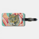 Muis in een Tulpenschilderij Bagagelabel (Achterkant horizontaal)