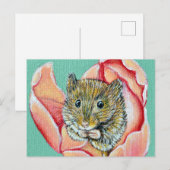 Muis in een Tulpenschilderij Briefkaart (Voorkant / Achterkant)