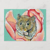 Muis in een Tulpenschilderij Briefkaart (Voorkant)