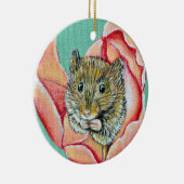 Muis in een Tulpenschilderij Keramisch Ornament (Rechts)