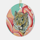Muis in een Tulpenschilderij Keramisch Ornament (Links)