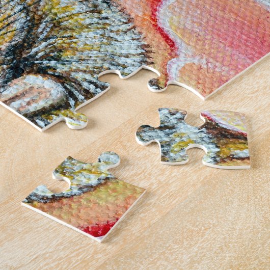 Muis in een Tulpenschilderij Legpuzzel (Zijkant)