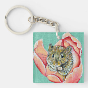 Muis in een Tulpenschilderij Sleutelhanger