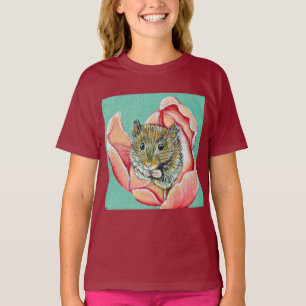 Muis in een Tulpenschilderij T-shirt