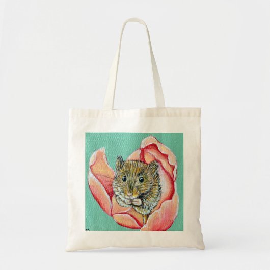 Muis in een Tulpenschilderij Tote Bag (Voorkant)