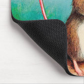 Muis in Flowers Mousepad Muismat (Hoek)