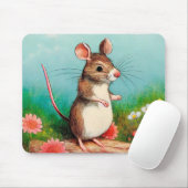 Muis in Flowers Mousepad Muismat (Met muis)