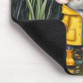 Muis in narcissen en regen muismat (Hoek)