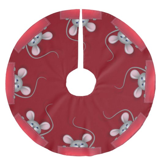 Muis in Pocket Kerstboom Rok (Voorkant)