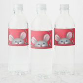 Muis in Pocket Waterfles Etiket (Flessen)