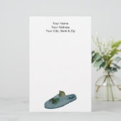 Muis in Slipper Briefpapier (Staand voorkant)