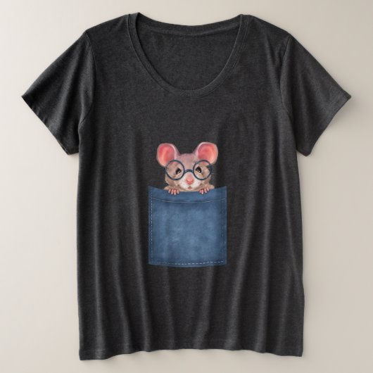 Muis in zak grote maat t-shirt (Design voorkant)