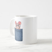 Muis in zak koffiemok (Voorkant links)
