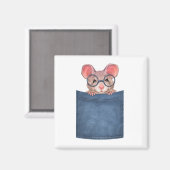Muis in zak magneet (Voorkant / Achterkant)