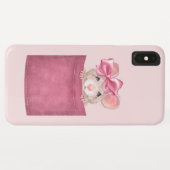 Muis in zak. Roze versie Case-Mate iPhone Case (Achterkant (horizontaal))