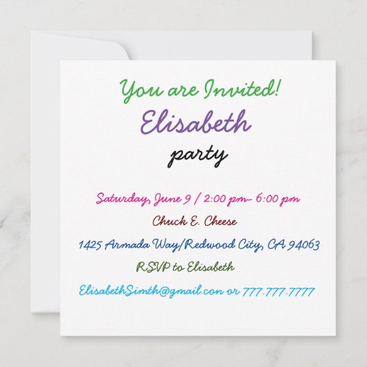 Muis Kaart (Achterkant)