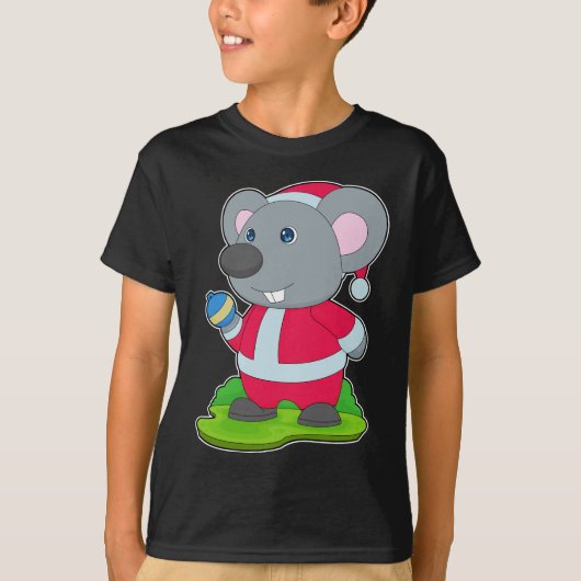 Muis Kerstmis Kerstbal T-shirt (Voorkant)