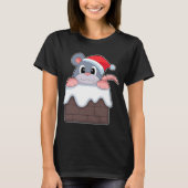 Muis Kerstmis Stenen muur T-shirt (Voorkant)