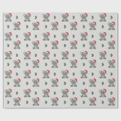 Muis Kerstmis Winter Dieren Vakantie Muizen Cadeaupapier (Vlak)