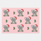 Muis Kerstmis Winter Dieren Vakantie Muizen Inpakpapier Vel (Voorkant 3)