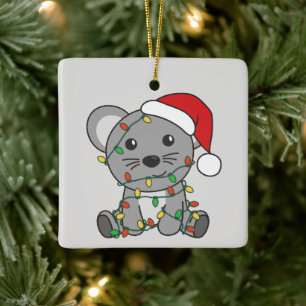 Muis Kerstmis Winter Dieren Vakantie Muizen Keramisch Ornament