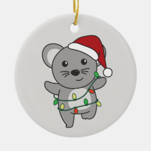 Muis Kerstmis Winter Dieren Vakantie Muizen Keramisch Ornament