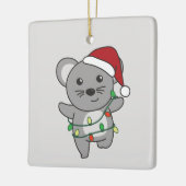 Muis Kerstmis Winter Dieren Vakantie Muizen Keramisch Ornament (Links)