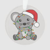 Muis Kerstmis Winter Dieren Vakantie Muizen Ornament (voorkant)