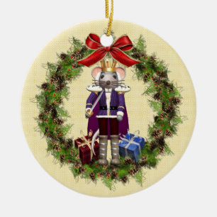 Muis King Fröhliche Weichnachten Duits Ornament