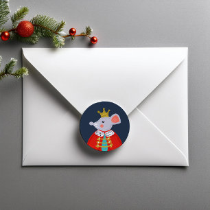 Muis King - Nutkraker Character Ronde Sticker