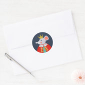 Muis King - Nutkraker Character Ronde Sticker (Envelop)