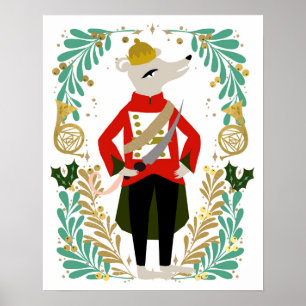 Muis King Nutkraker kerstpersonage Poster